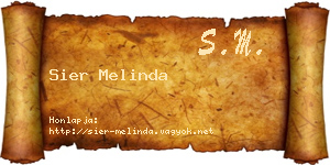 Sier Melinda névjegykártya